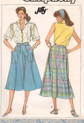 7904 BACK WRAP POCKET A-SKIRT LENGTHS PATTERN 6-12